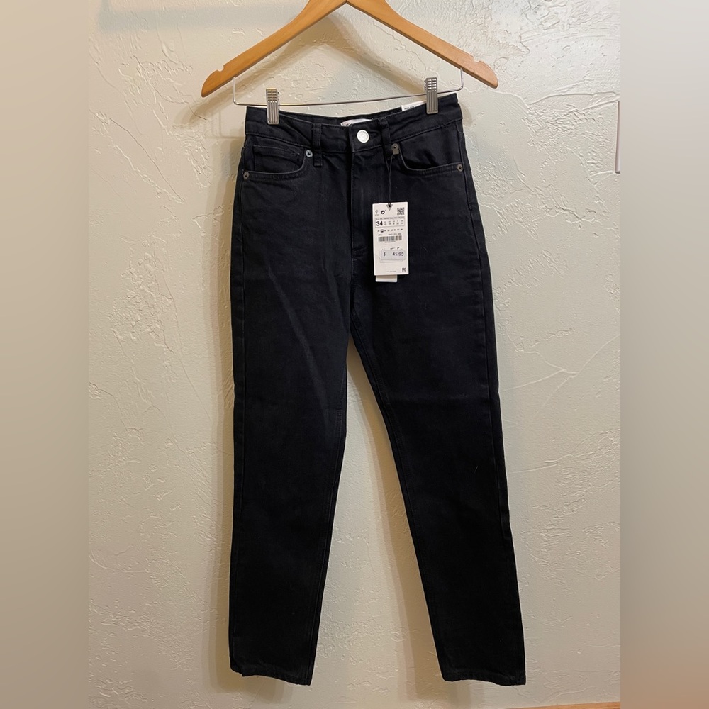 Zara High Raise Ankle Length Slim Jeans - Size 2 (UK 34)